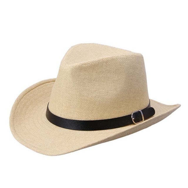 Summer Men Hat Straw Hat Cowboy Hat Fashion Western COW BOY Cavalry Hatband HOT